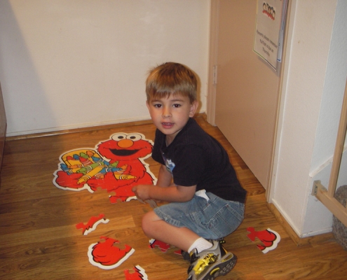 Doing puzzles at Vista home daycare