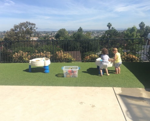 Water play at home daycare in Vista